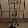 Vintage Brass Fireside Companion Set Image 2
