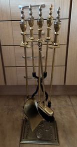 Vintage Brass Fireside Companion Set