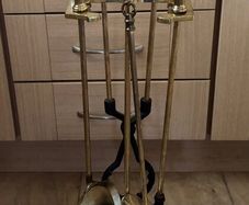 Vintage Brass Fireside Companion Set