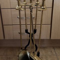 Vintage Brass Fireside Companion Set