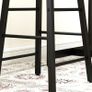 3-piece bar table set, 1 counter, 2 chairs, with storage and footrests, space-saving, Light Brown+Black Image 5