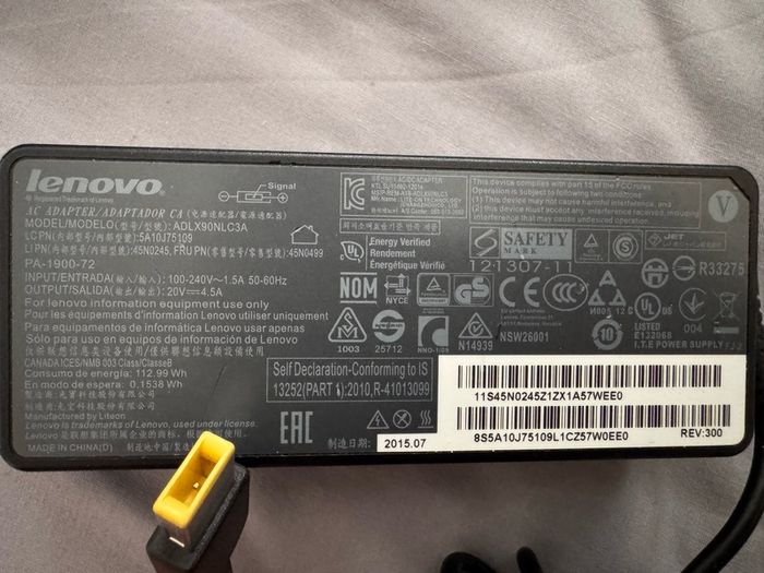 Lenovo 90W Laptop Charger (ADLX90NLC3A)