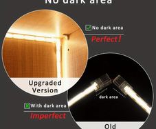 6pcs L-shaped COB Light With Snap Button, Reusable, For 2pin 8mm/10mm