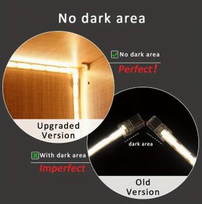 6pcs L-shaped COB Light With Snap Button, Reusable, For 2pin 8mm/10mm