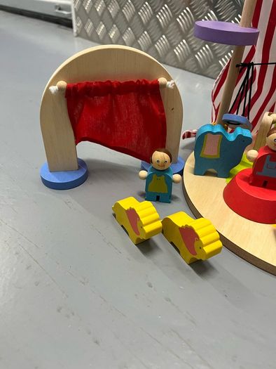 Children's Wooden Heart Circus Playset