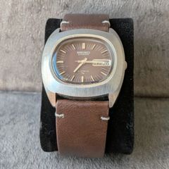 Seiko "Baby Monaco" | 1972 Racing Icon | Sunburst Tobacco TV Dial Vintage Watch