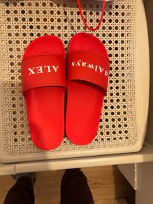 Red sliders with logo