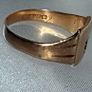 Vintage Solid Gold Signet Ring Starburst Design (2.75g) Image 5