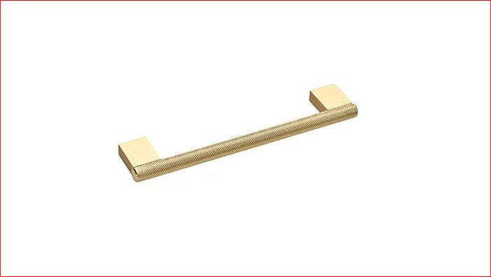Elite Knobs & Handles Kensington Knurled D Handle Brushed Brass 169mm