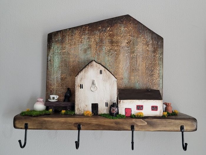 Handcrafted wooden key holder