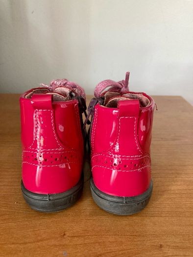 Pepino Jemmy patent pink leather boots jnr5/eur 21
