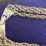 Vintage gold tone multi chain necklace with beautiful clasp. Image 7