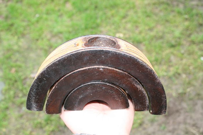 Vintage Wooden Candle Holders