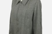 Windsmoor Black &amp; White Mini Check Slik Wool Cotton  Zip Blazer Uk 20 Including Postage