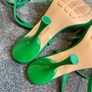 PUBLIC DESIRE Prancy Green Feather Heels Size 5! Image 7
