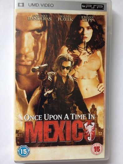Once Upon A Time In Mexico (Robert Rodriguez Film) [2003] Antonio Banderas, Salma Hayek, Johnny Depp, Mickey Rourke, Eva Mendes, Danny Trejo & Willem Dafoe (PSP-UMD Movie)