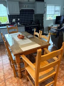furniturePine Table 6 Chairs