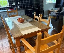 furniturePine Table 6 Chairs