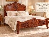 Historic French Style Solid Mahogany Bed 160 x 200 cm