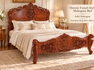 main image for ad Historic French Style Solid Mahogany Bed 160 x 200 cm