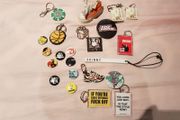 pins badges keychains