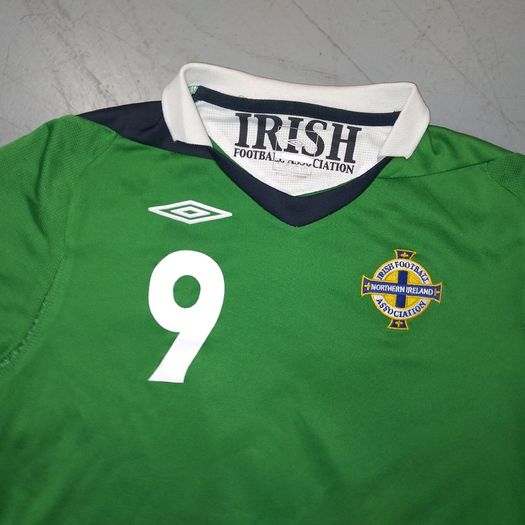 FREE POST Player Issue (LB) Northern Ireland 2006 Jersey Shirt Umbro Vintage Retro Soccer Football Irish Green Norn iron Youths Kids Boys Girls