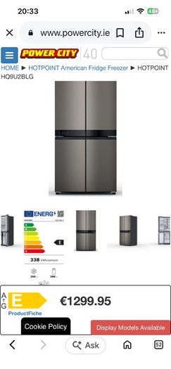 American Style 4 Door Fridge/Freezer