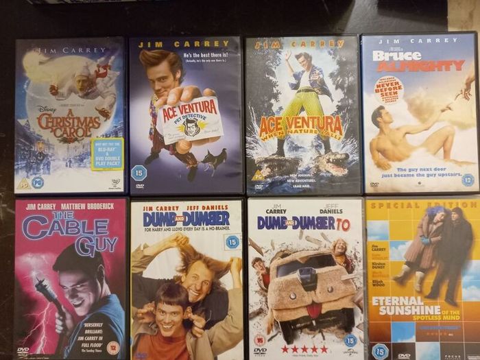 Jim Carrey Dvd Collection Bundle ace ventura truman show the mask etc