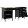 Workbench Black 160x60x85 cm Steel Image 3