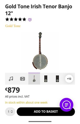 Tenor Banjo - Gold Tone IT17