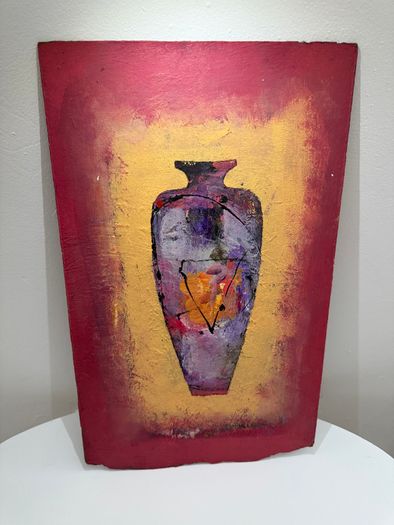 Derek Menary, Original Mixed Media Painting. Vessel Series (1991)