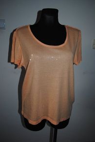 H&M orange sequin top size UK12/14 EU40/42 Postage included