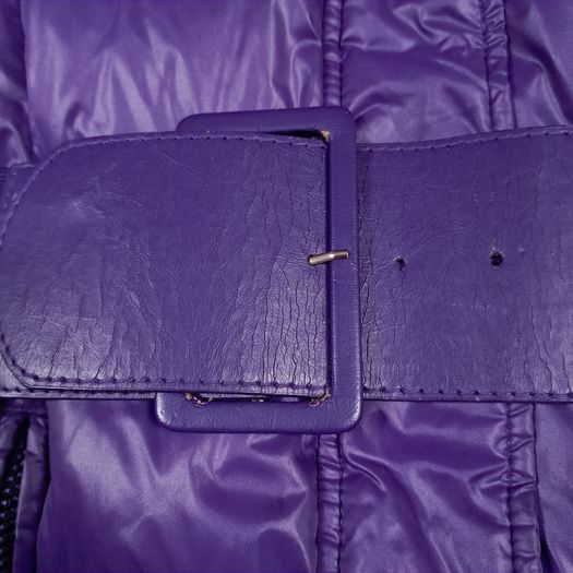 Savage Violet Purple Down Belted Puffer Coat Jacket 8-10UK/36-38EU