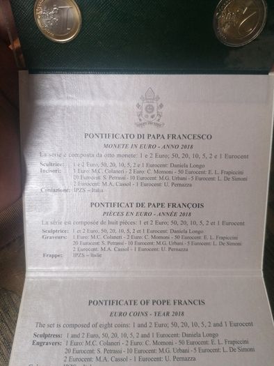 2018 Vatican Euro Coin Set