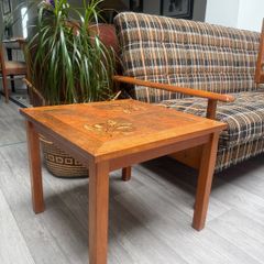 Mid Century Tiled Coffee Plant Side Table