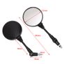 Motorcycle Motorbike Motor Bike Cycle Black Universal 10mm Side Mirror Rearview Mirror Anti-fall Folding Round Mirror Image 2