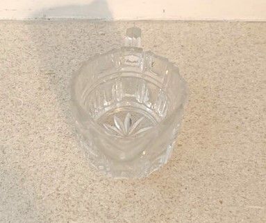 Antique Art Deco Clear Glass Creamer 1920s
