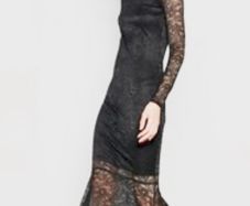 Vila black maxi fishtail dress