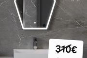 LED Bathroom Mirror Black Frame