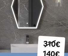 LED Bathroom Mirror Black Frame
