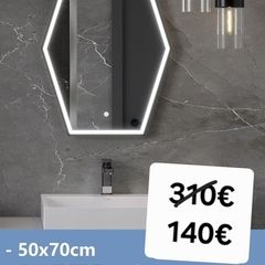 LED Bathroom Mirror Black Frame