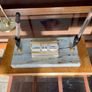 Tabletop Perpetual Calendar with Two Penholders on Marble Onyx Stand on teak Coloured Wooden Base Image 4