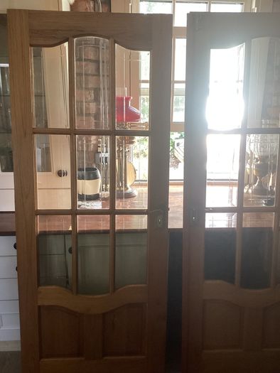 Pair of Solid Timber Internal French/Double Doors