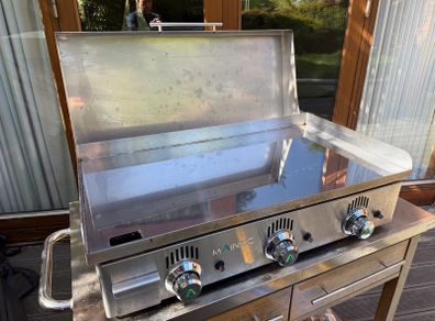 Mainho NC-80 Professional Gas Plancha Hard Chrome Plate (80 cm)