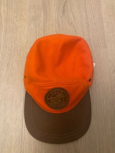 Leather-Bill Wool-Blend Cap Polo Ralph Lauren Orange