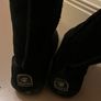 Black Bearpaw Leather Suede Sheepskin Wool Boots Image 2