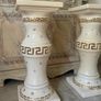 cream and gold stands ans mini table with matching vase Image 2