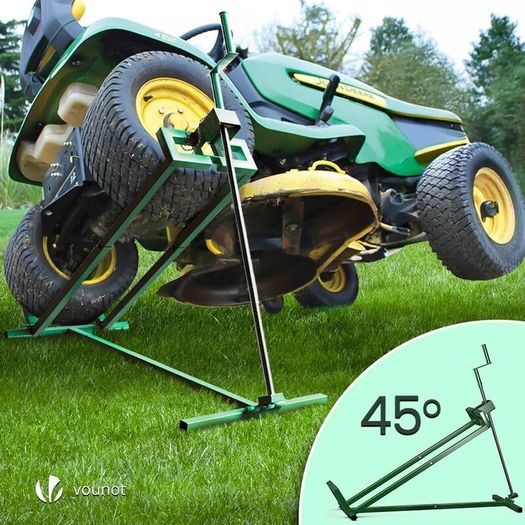 Ride on Mower Jack Lift, Telescopic Maintenance Jack for Lawn mowers and Garden Tractors, Weight Capacity 400kg, Green