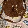 Brown leather shoulder bag Image 7