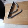 Teak Thick Shelf & 2 Brushed Chrome Brackets.  In Good condition. Image 2